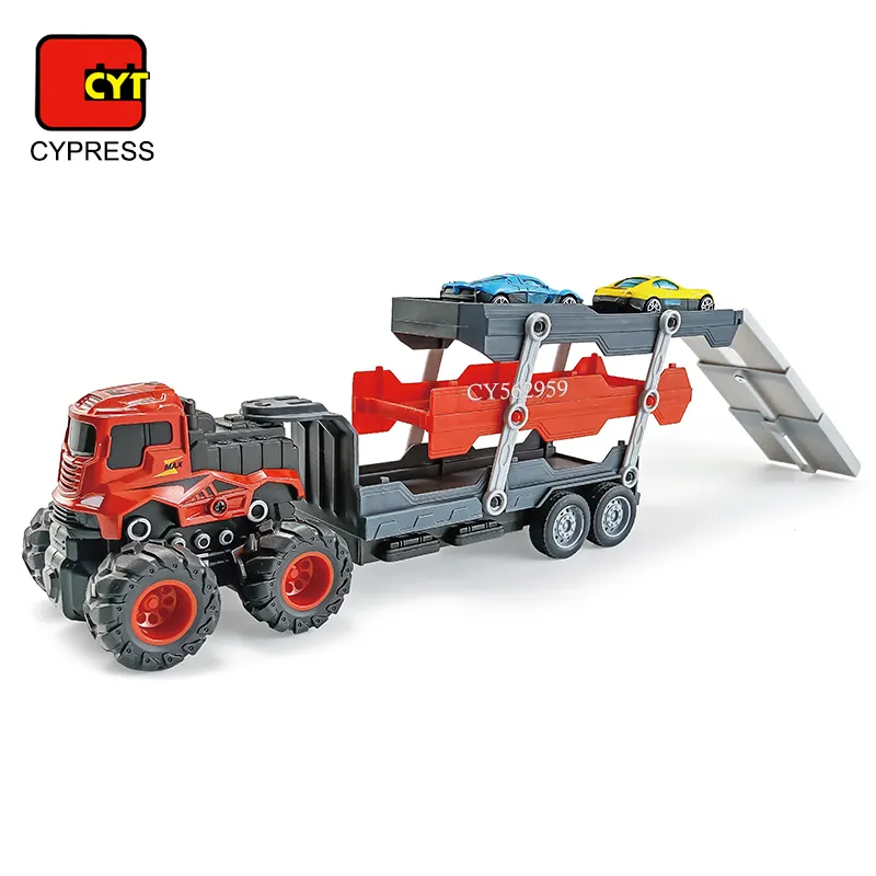 Vehicle Toy Carrier Trucks Transport Vehicles With Metal Die-cast Cars Set For Boys - Image 3