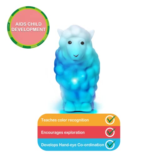 WOW! STUFF CoComelon Toys Musical Color Learning Sheep | Changes to Match Colors | Plays Baa Baa Black Sheep Nursery Rhyme | Night Light Sleep Soother Mode | for Girls and Boys | Ages 2+ - Image 5