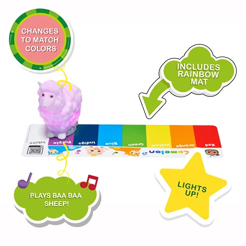 WOW! STUFF CoComelon Toys Musical Color Learning Sheep | Changes to Match Colors | Plays Baa Baa Black Sheep Nursery Rhyme | Night Light Sleep Soother Mode | for Girls and Boys | Ages 2+ - Image 6