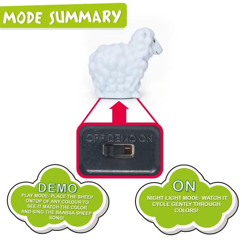 WOW! STUFF CoComelon Toys Musical Color Learning Sheep | Changes to Match Colors | Plays Baa Baa Black Sheep Nursery Rhyme | Night Light Sleep Soother Mode | for Girls and Boys | Ages 2+ - Image 7