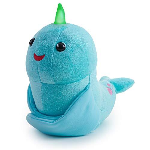 WowWee Fingerlings Hugs - Nikki (Blue Glitter) - Interactive Plush Narwhal