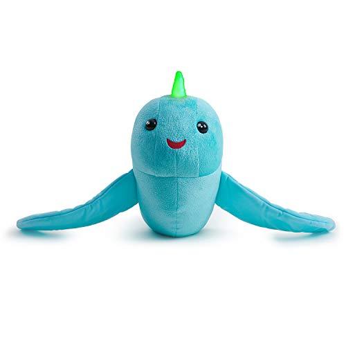 WowWee Fingerlings Hugs - Nikki (Blue Glitter) - Interactive Plush Narwhal - Image 4