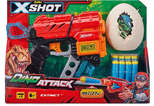 X-Shot Dino Attack Dino Extinct Foam Dart Blaster (8 Darts, 1 Eggs) by ZURU - Image 2