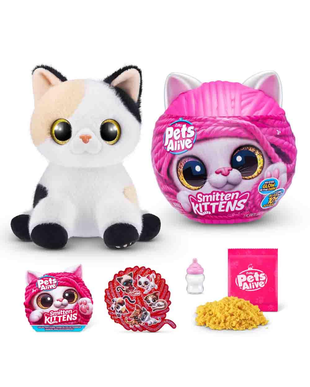 ZURU Pet's Smitten Kitten's Interactive Plush Assorted, Small - Image 3