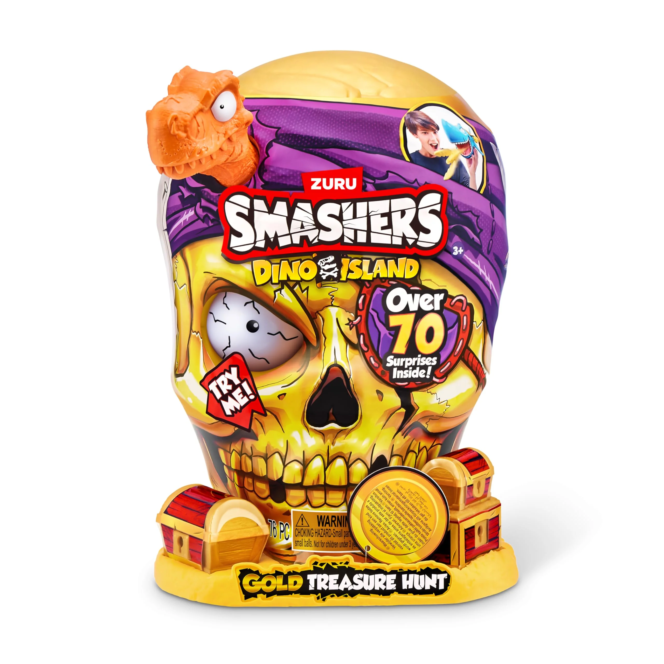 Zuru Smashers Dinosaur Dino Island Gold 70 Surprises