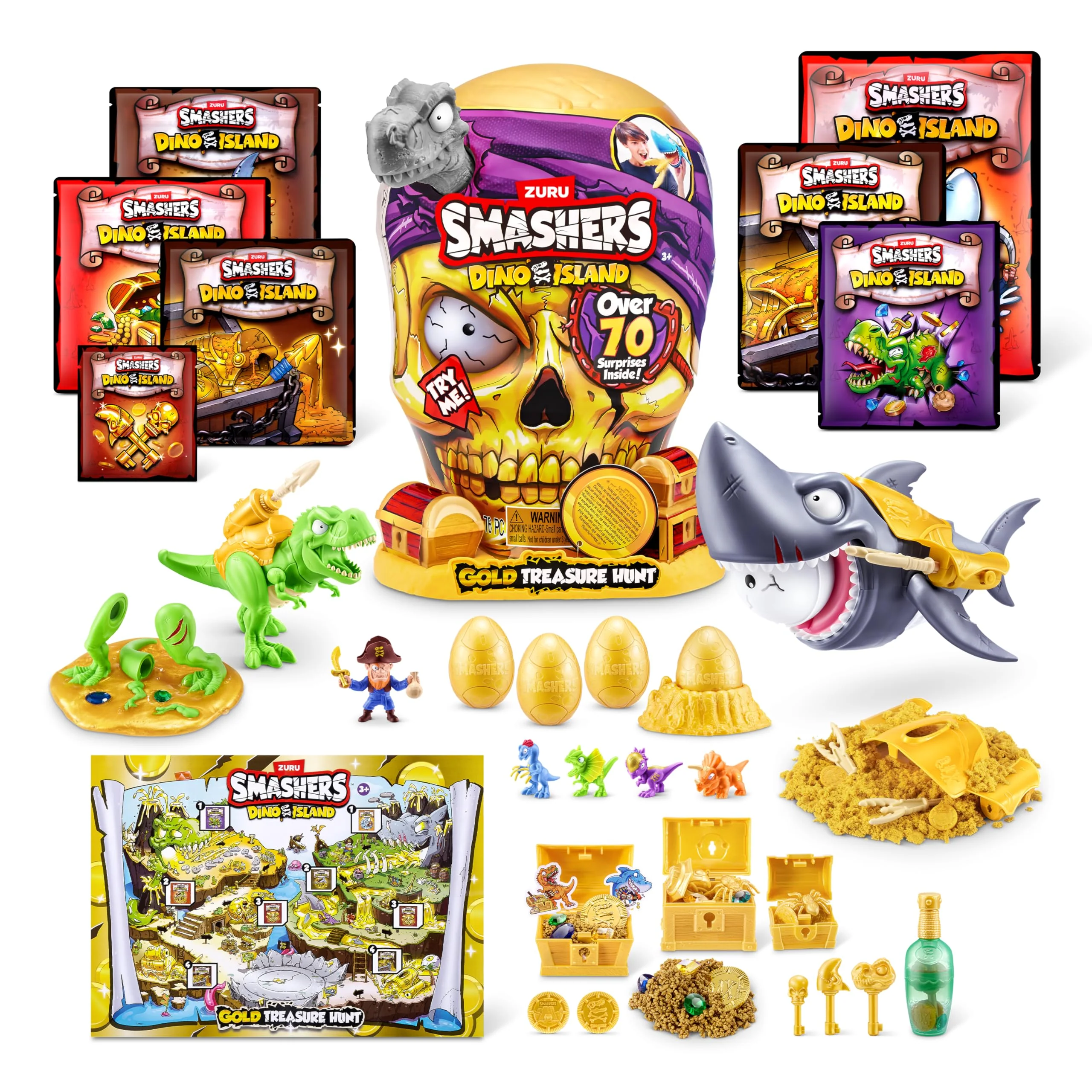 Zuru Smashers Dinosaur Dino Island Gold 70 Surprises - Image 6